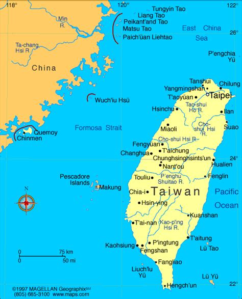 Taiwan Map: Regions, Geography, Facts & Figures .
